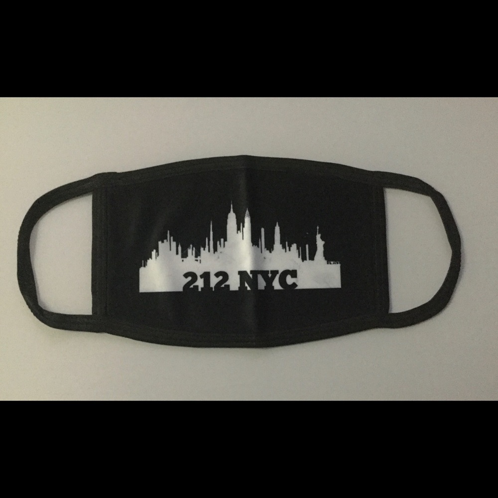 New York City 212 Area Code Face Mask